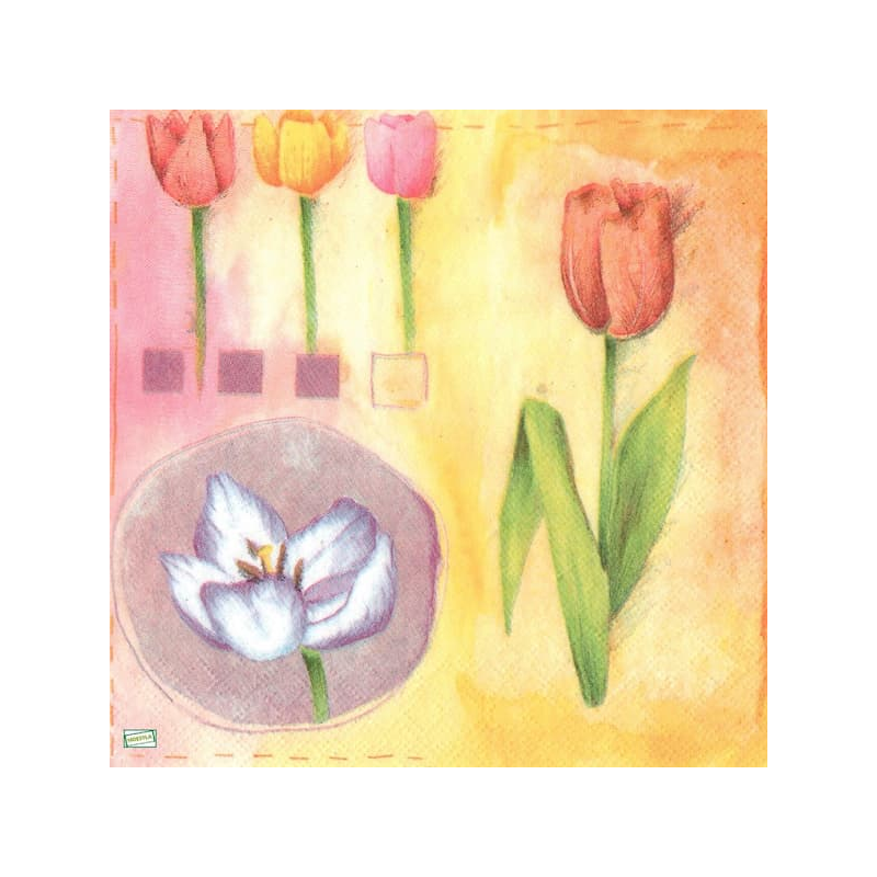 1 serviette papier Tulipes-66
