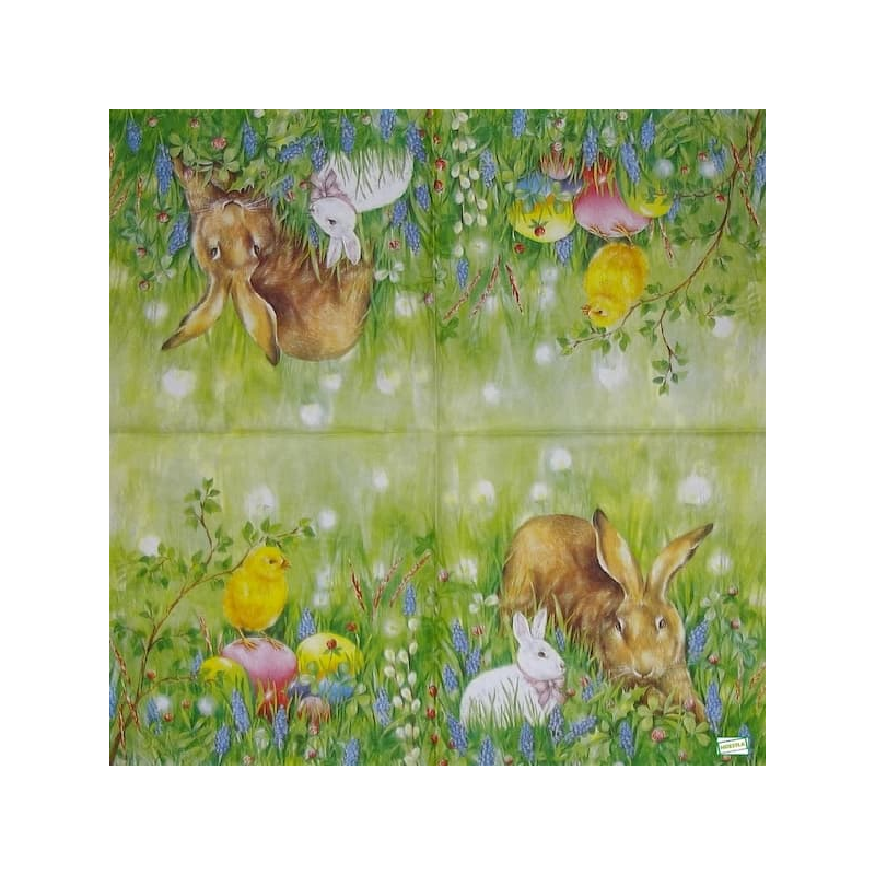 1 serviette papier Pâques -2