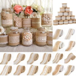 11 Fleurs en toile de jute