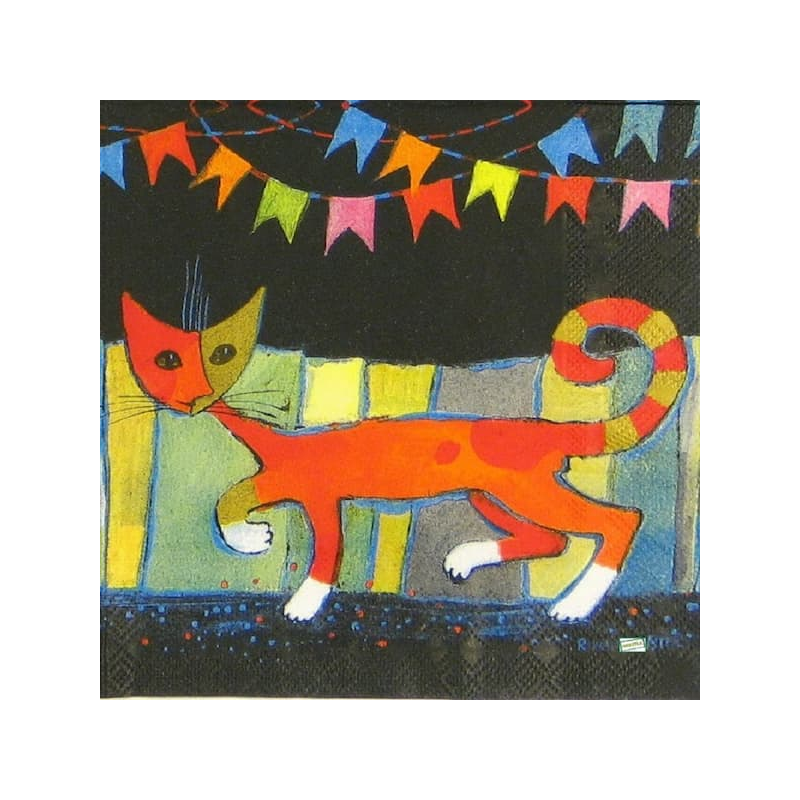 1serviette papier Chat-32