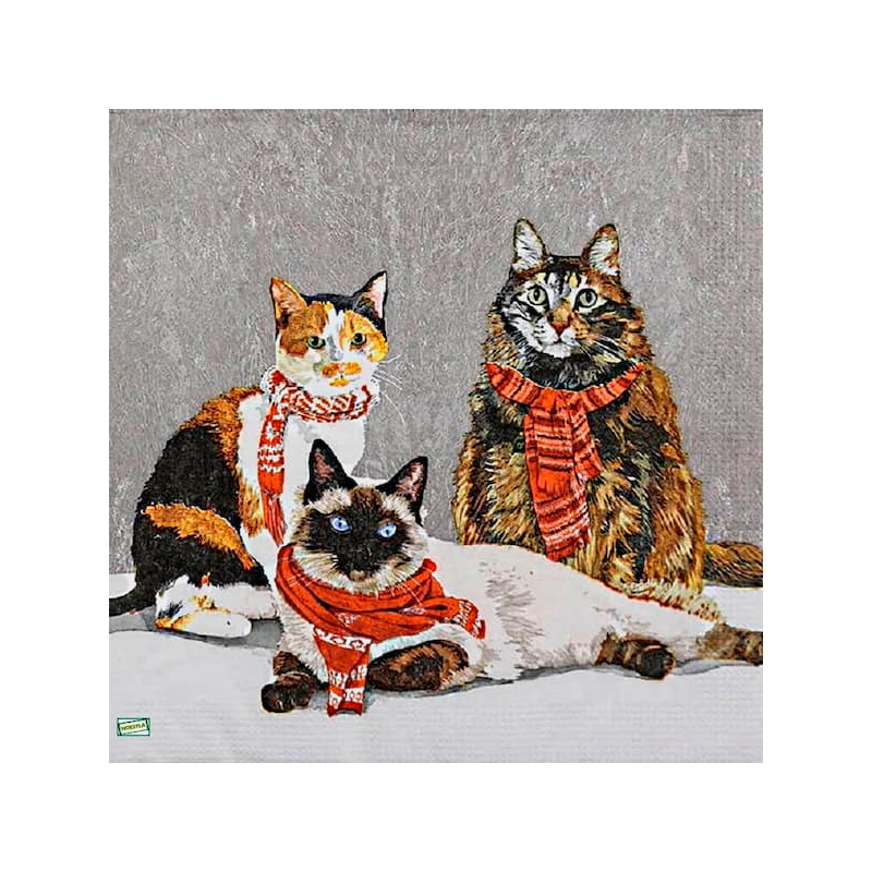 1serviette papier Chats-35