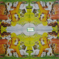 1serviette papier Chats-55