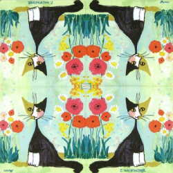 1serviette papier Chat-60