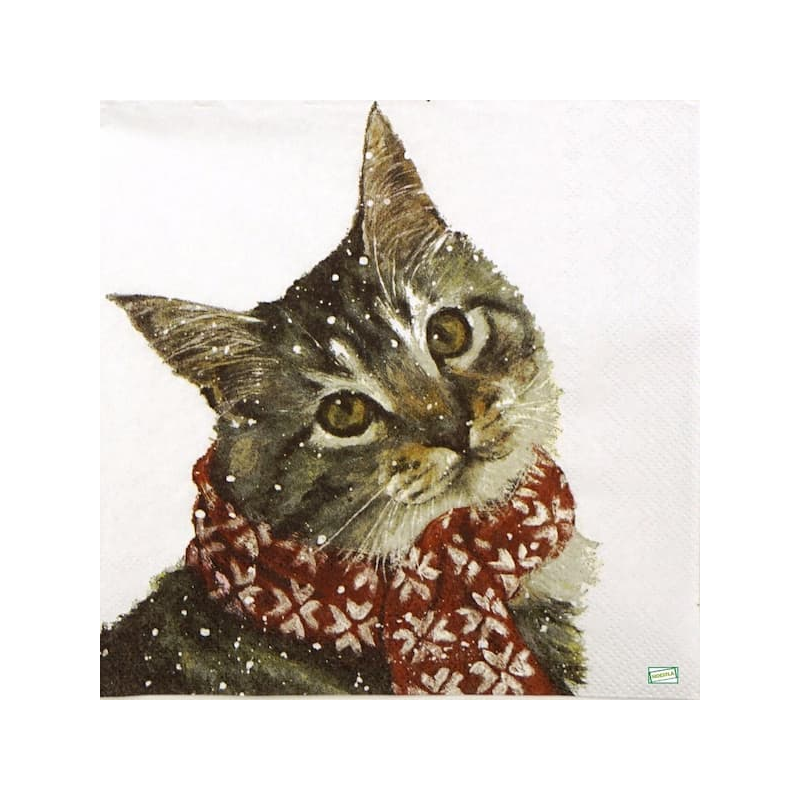 1serviette papier Chat-68