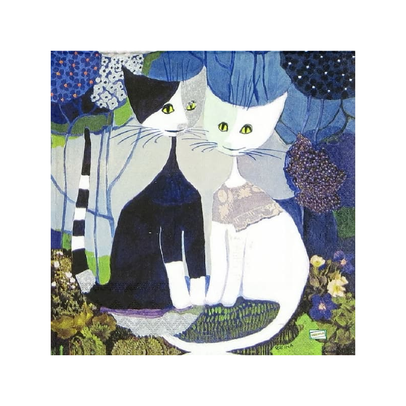 1serviette papier Chats-81