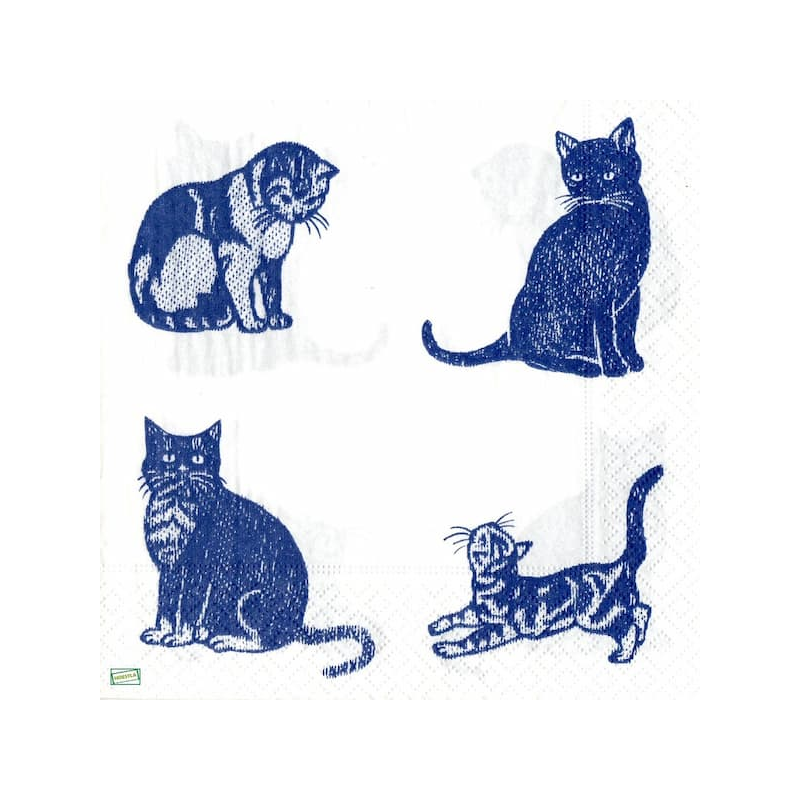 1serviette papier Chats-102