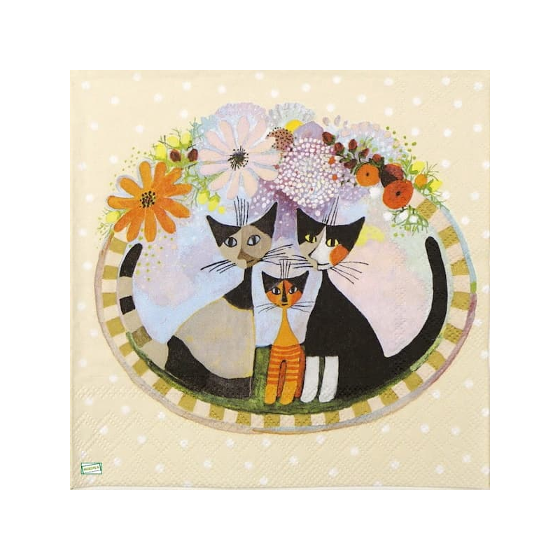 1serviette papier Chats-115