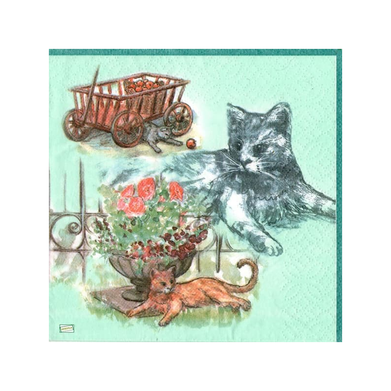 1serviette papier Chat-126