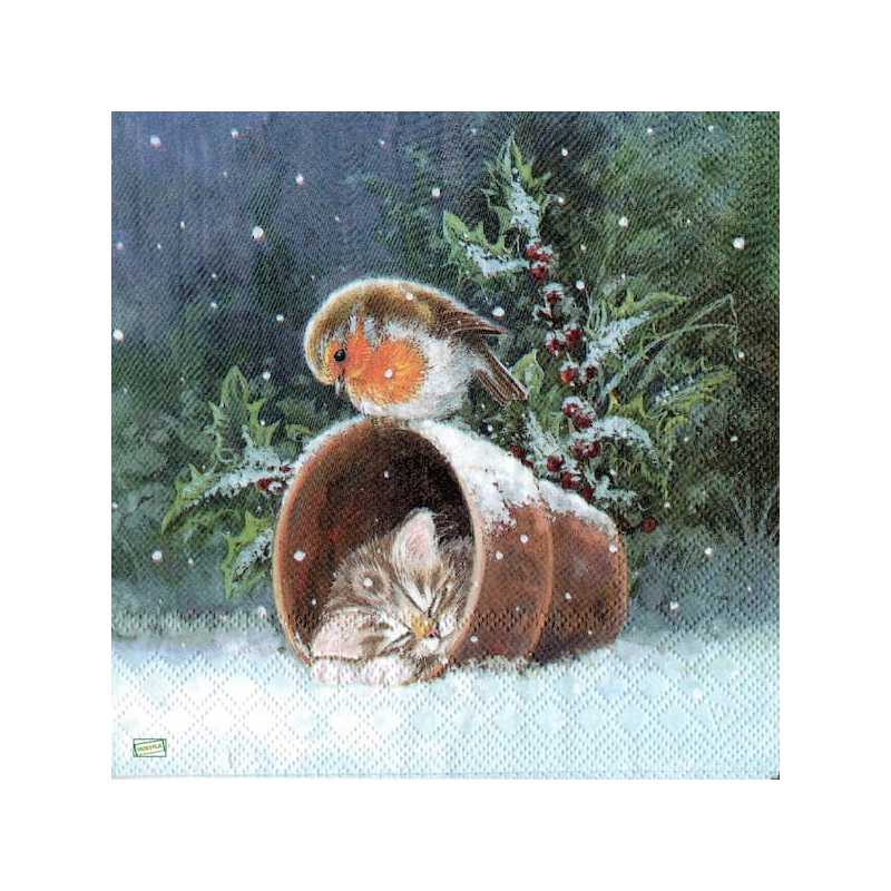 1serviette papier Châton-129