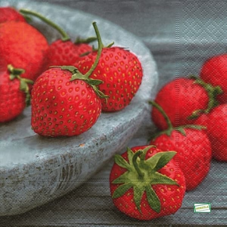 1serviette papier Fraises -1