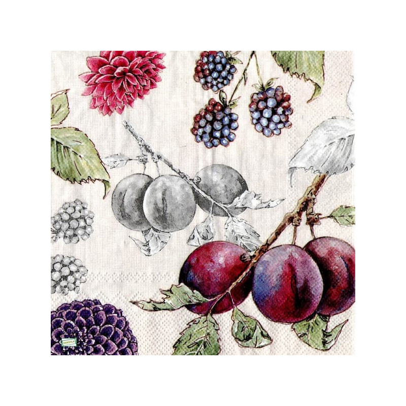 1 serviette Fruits rouges -8