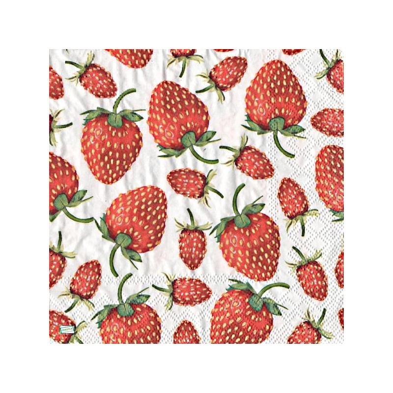 1 serviette Les fraises -9
