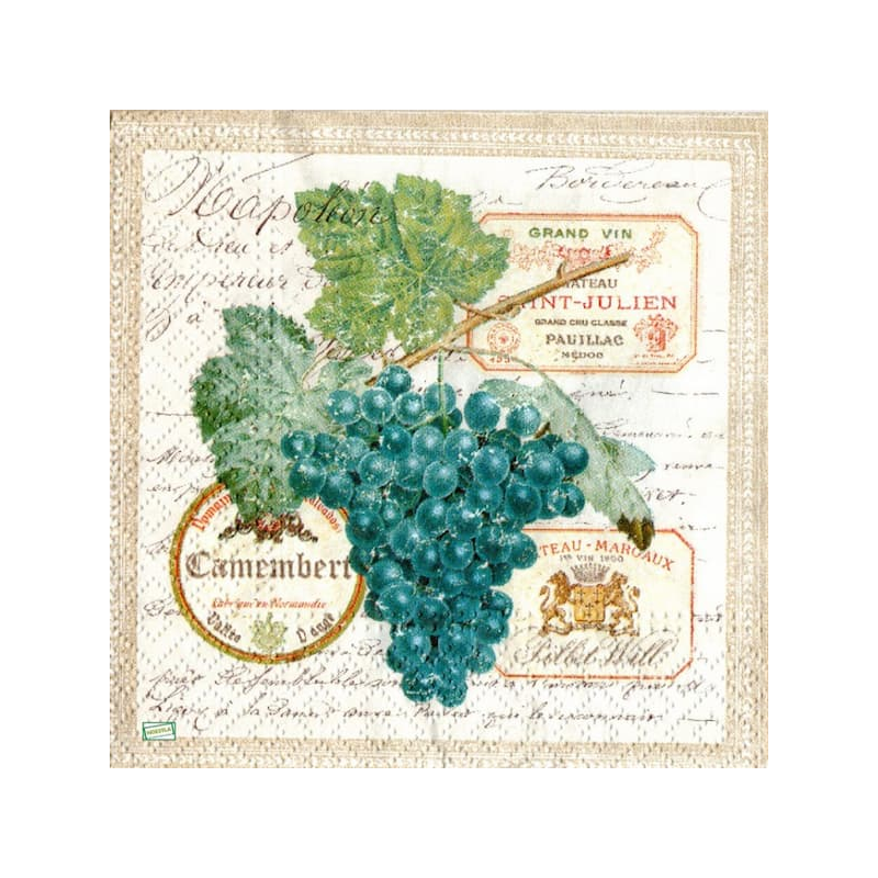 1 serviette Le raisin -10