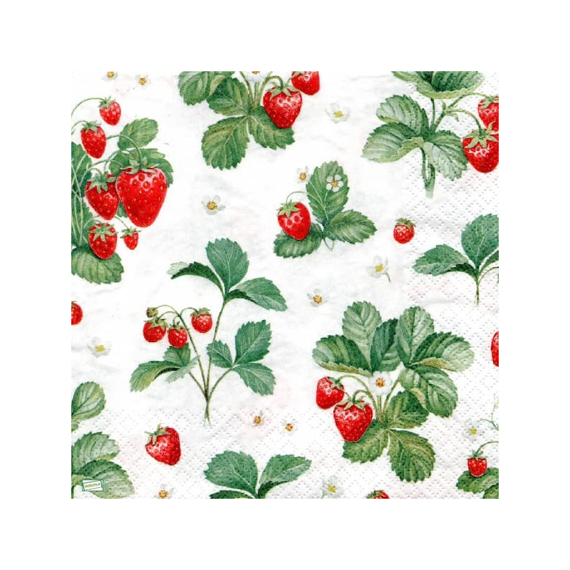 1 serviette Les fraises -11