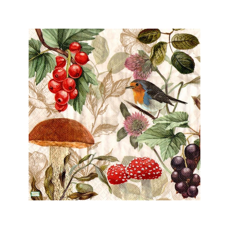 1 serviette Fruits rouges -12