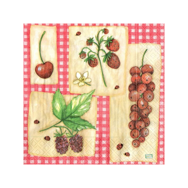 1 serviette Fruits rouges -16