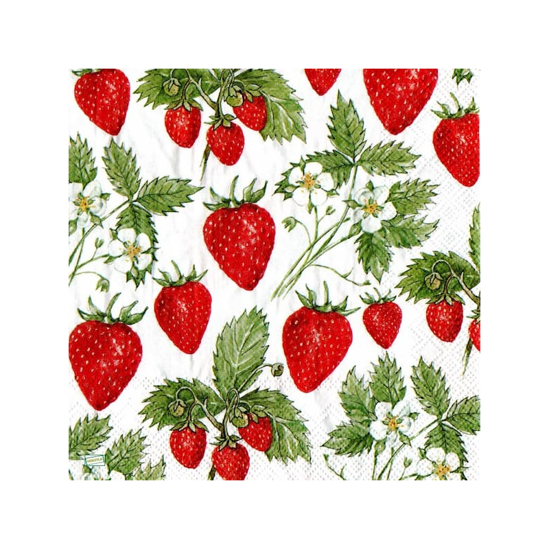 1 serviette Les fraises -17