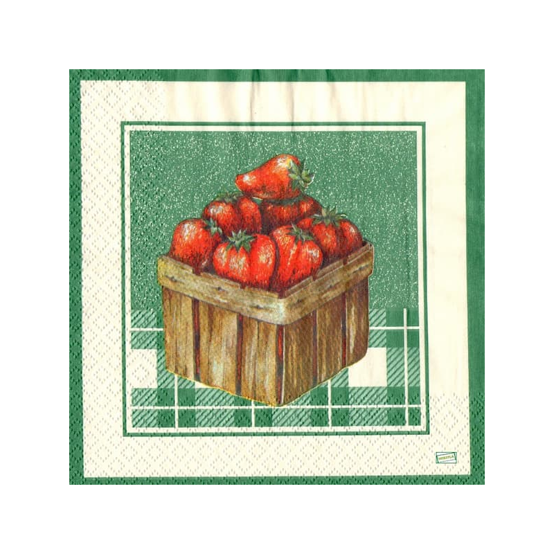 1 serviette Les fraises -18