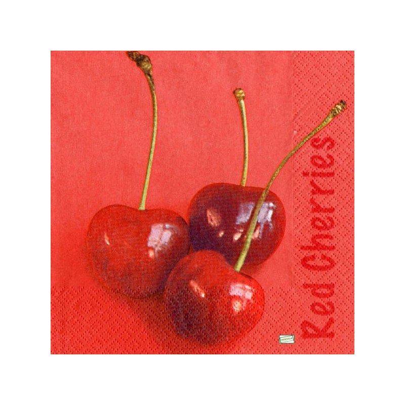 1serviette papier Cerises -20