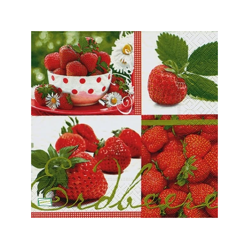 1 serviette Les fraises -22
