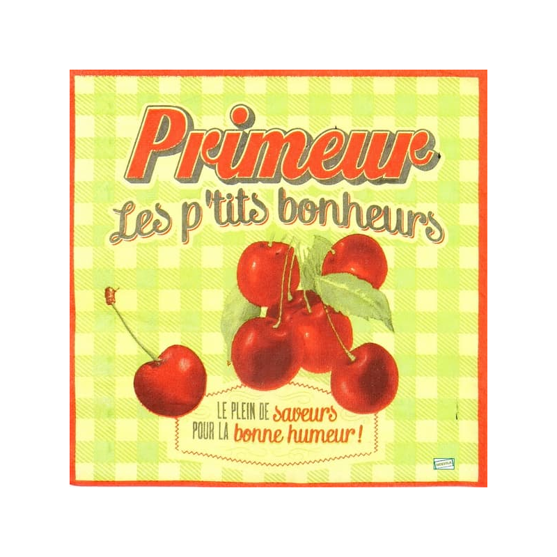 1serviette papier Cerises-25