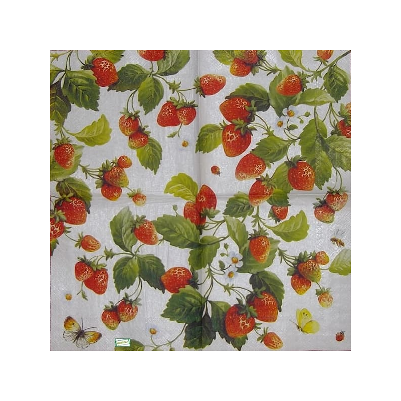 1 serviette Les fraises -26