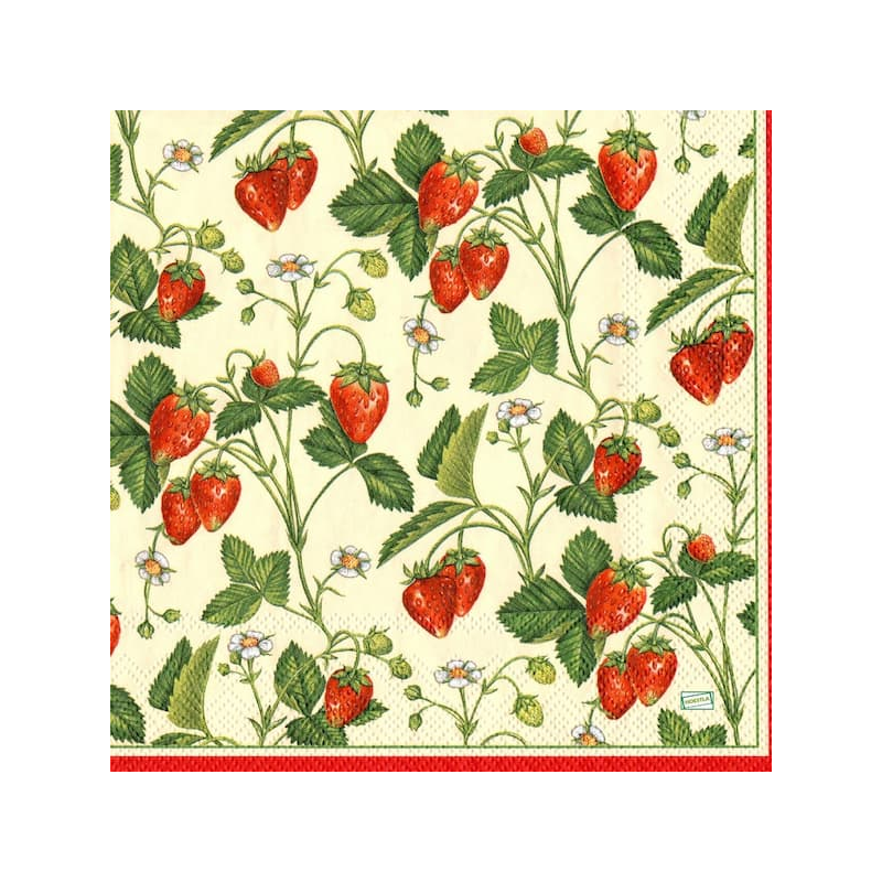 1 serviette Les fraises -27