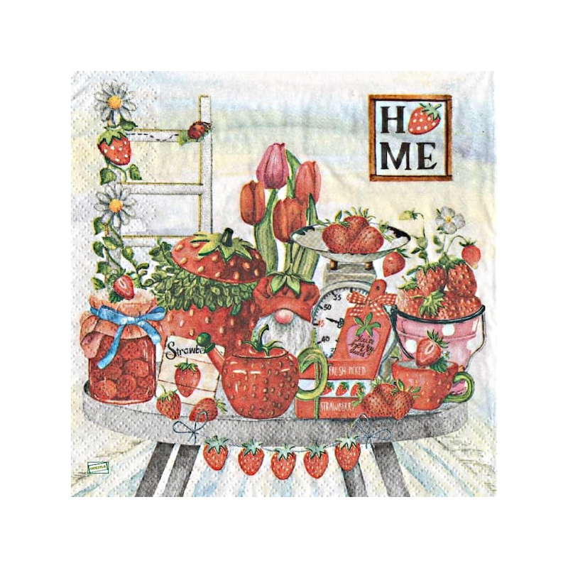 1 serviette Les fraises -29