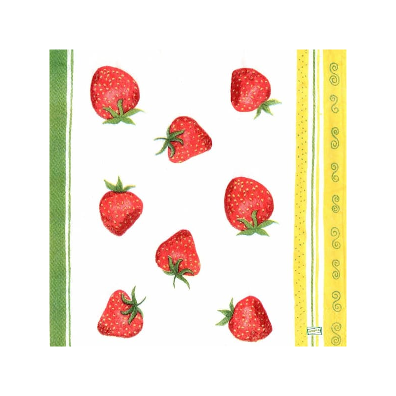 1 serviette Les fraises -32