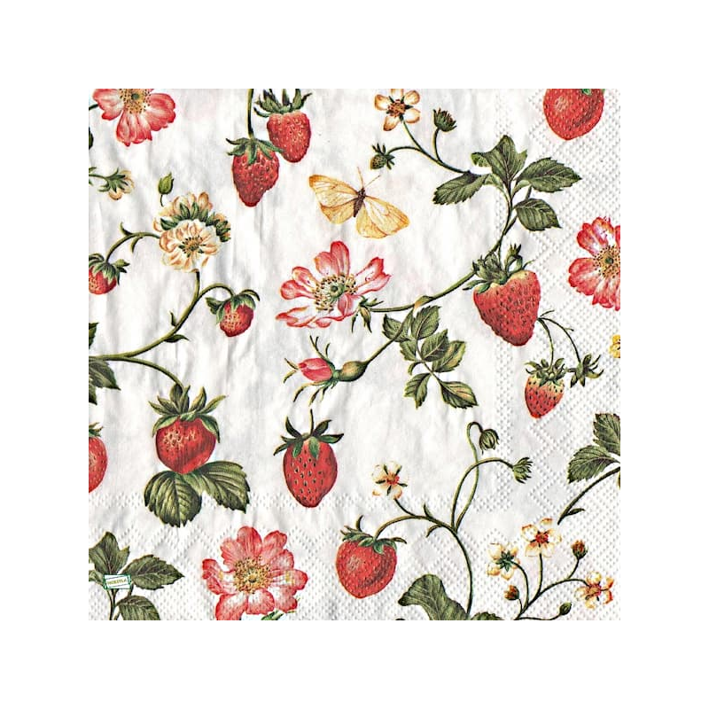 1 serviette Les fraises -37