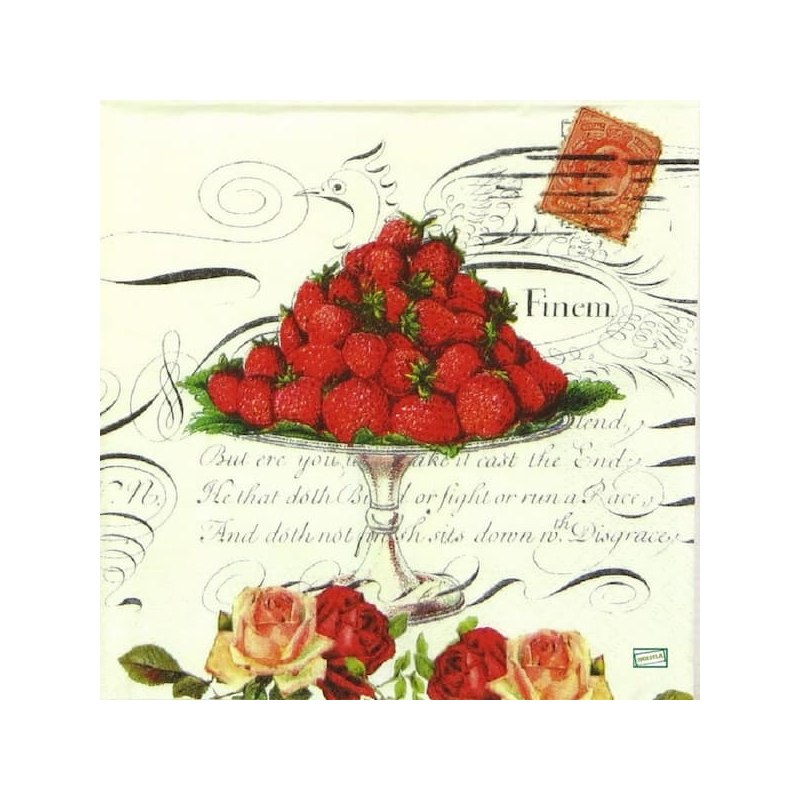 1 serviette Les fraises -41