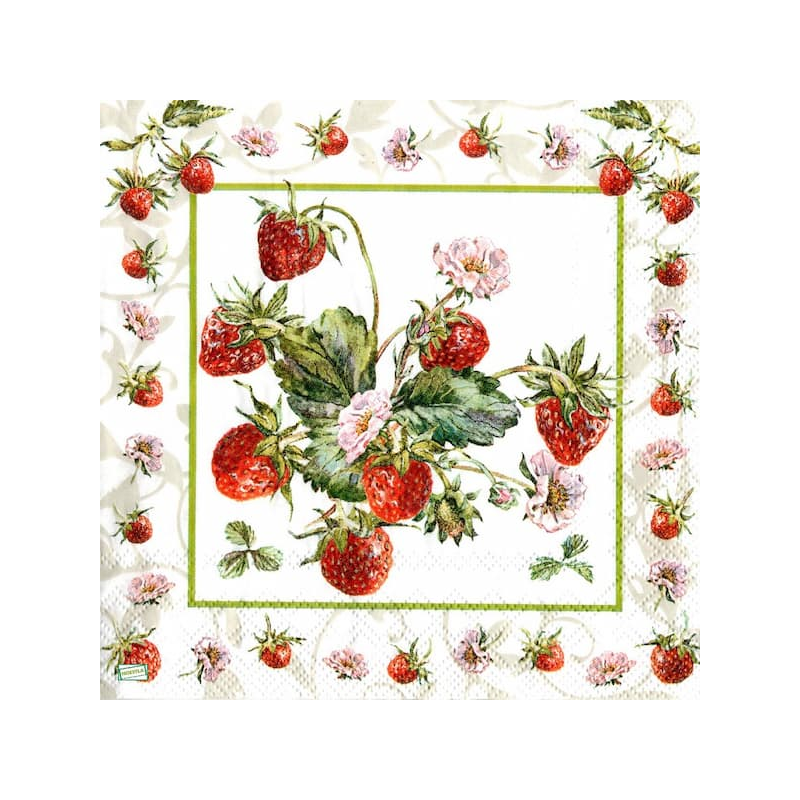 1 serviette Les fraises -43