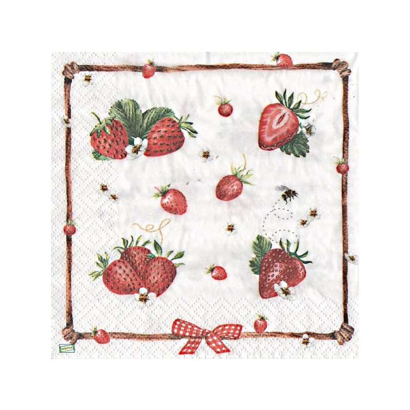1 serviette Les fraises -45