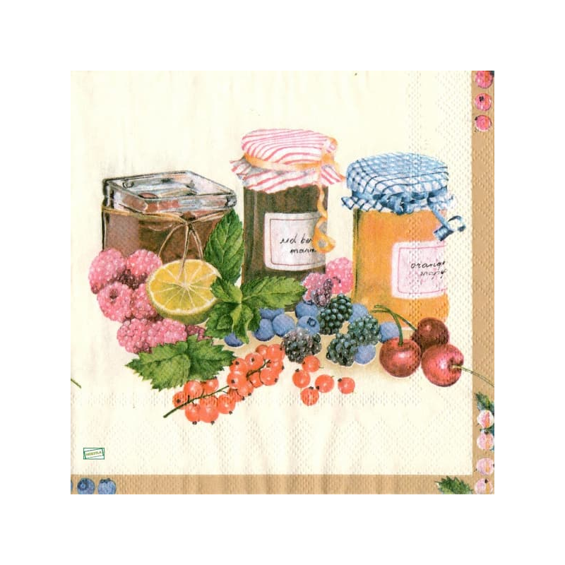 1 serviette Fruits rouges -52