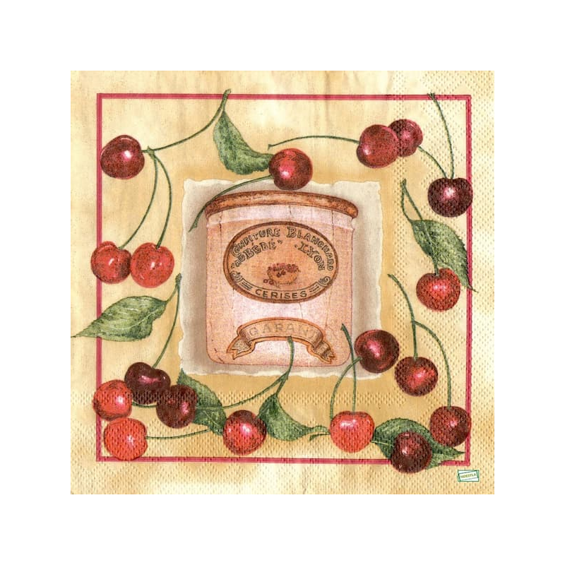 1 serviette Les cerises -60