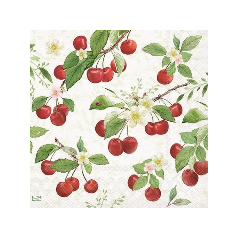 1 serviette Les cerises -62