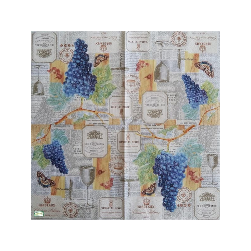 1 serviette Le raisin -66