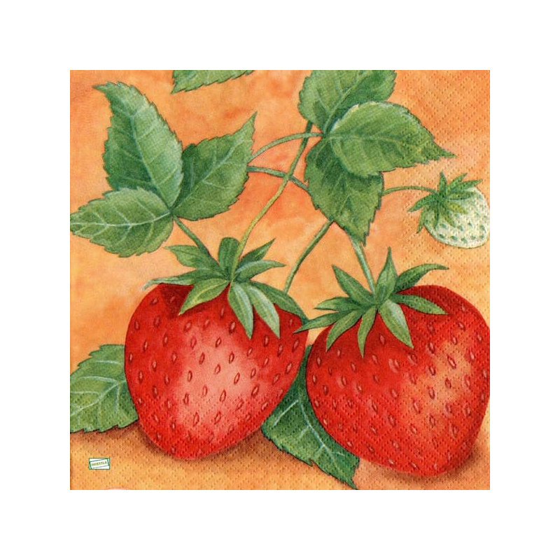 1serviette papier Fraises-72
