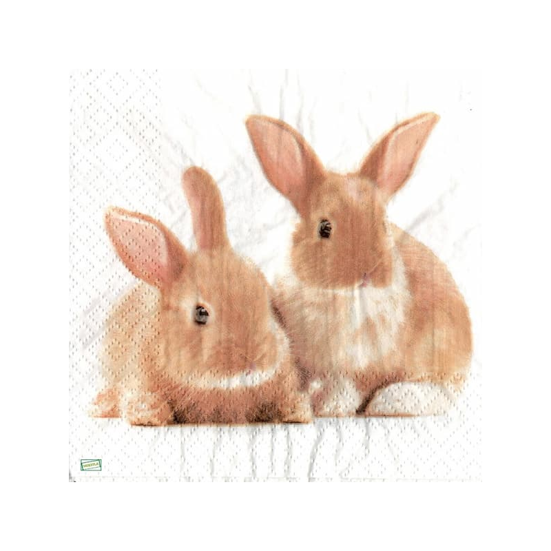 1serviette papier Lapins-34