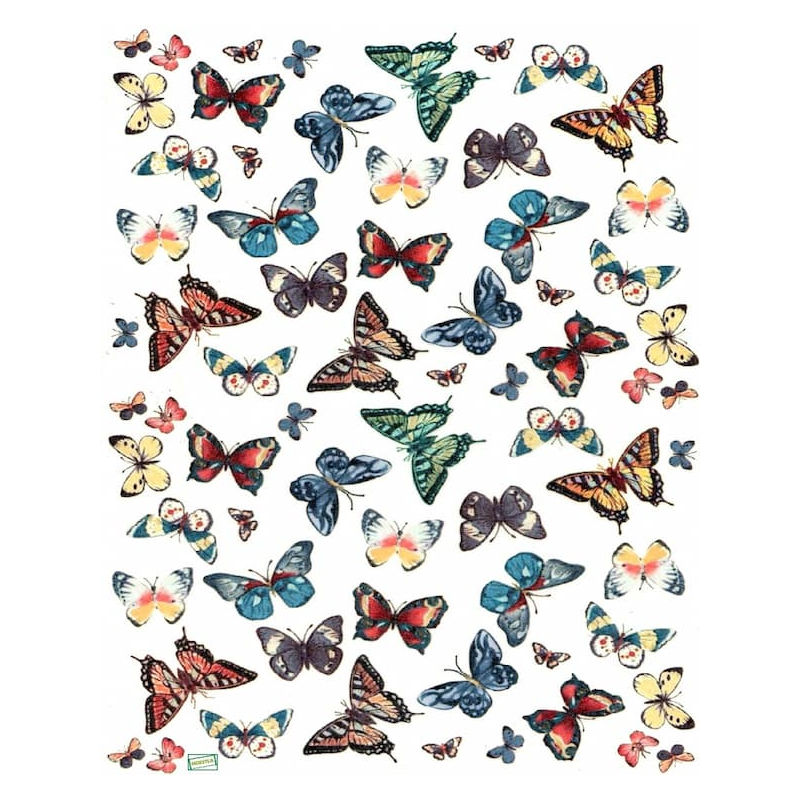 1papier riz Les papillons-R130