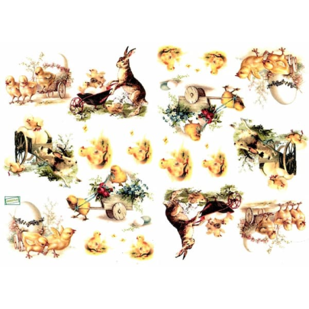 1 papier de riz Animaux -R303