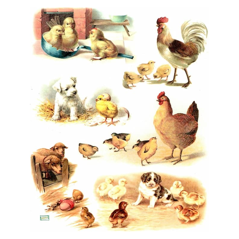 1 papier de riz Animaux -R472