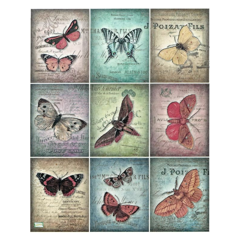 1papier riz Les papillons-R537