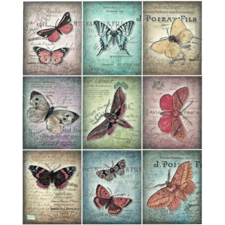 1papier riz Les papillons-R537