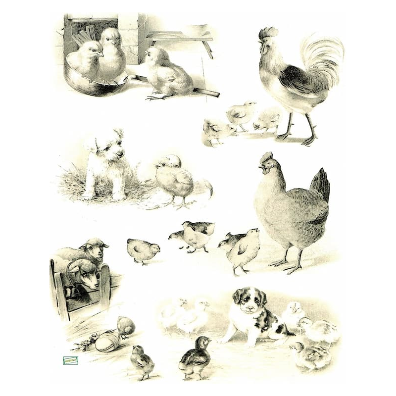 1papier de riz Animaux -R669