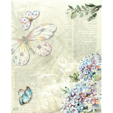 1papier riz Papillons -R1060