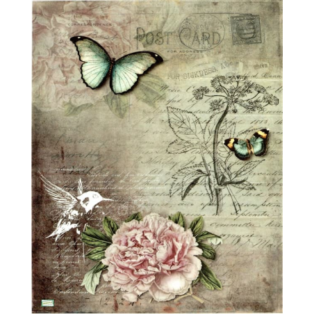 1papier riz Papillons -R1065