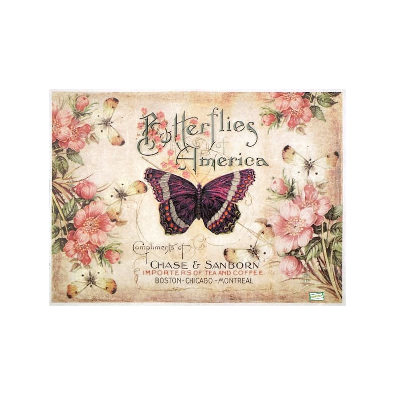 1papier riz Papillons -R1176