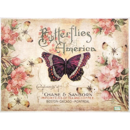 1papier riz Papillons -R1176