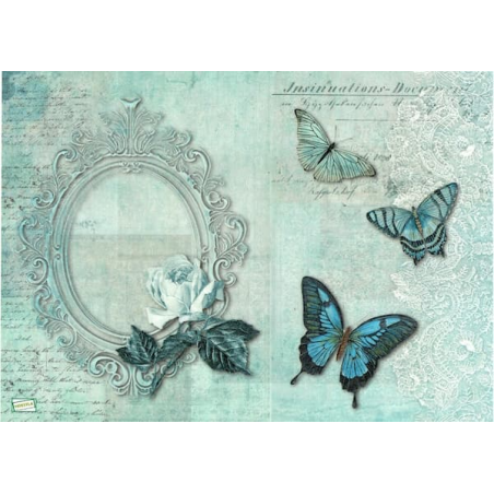 1papier riz Papillons-R1364